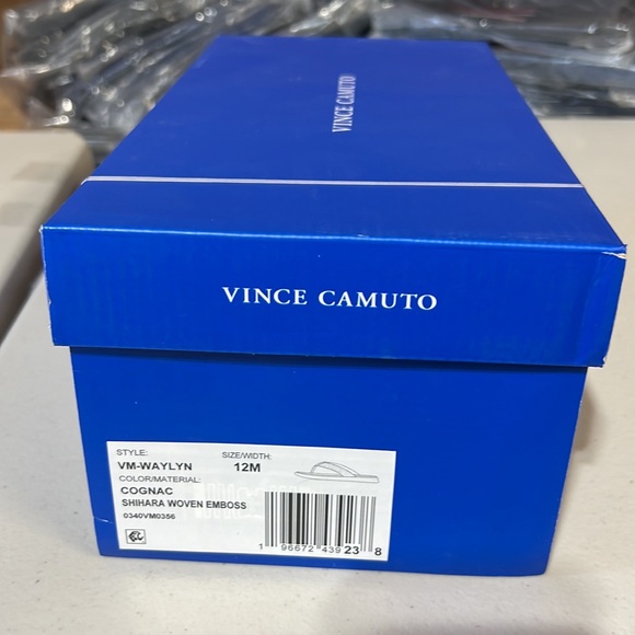 Vince Camuto Men’s Cognac Waylyn Woven Leather Upper Flip Flop Sandal NEW NIB - Picture 16 of 16